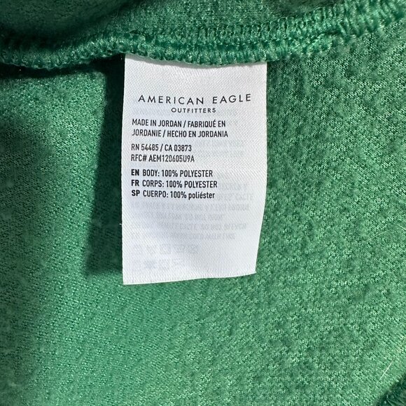 American Eagle Outfitters Oversized Fleece Button Jacket Size M Women’s Green - Picture 7 of 10